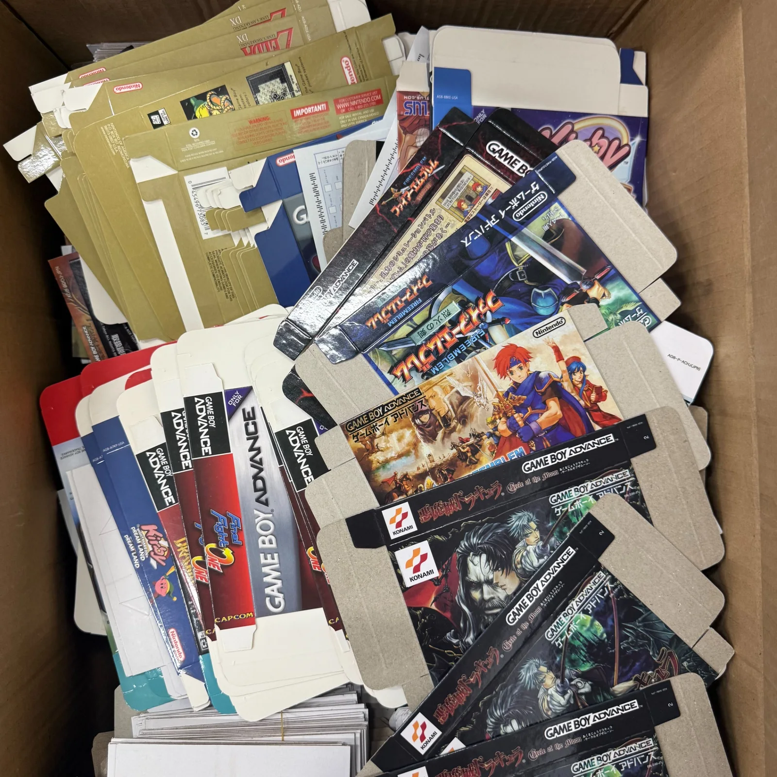 Original archive photo of existing packaging and inserts